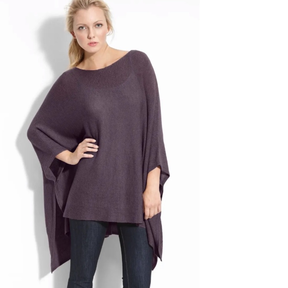 REMAIN purple knit poncho sweater